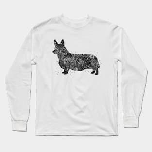 Corgi dog black and white Long Sleeve T-Shirt